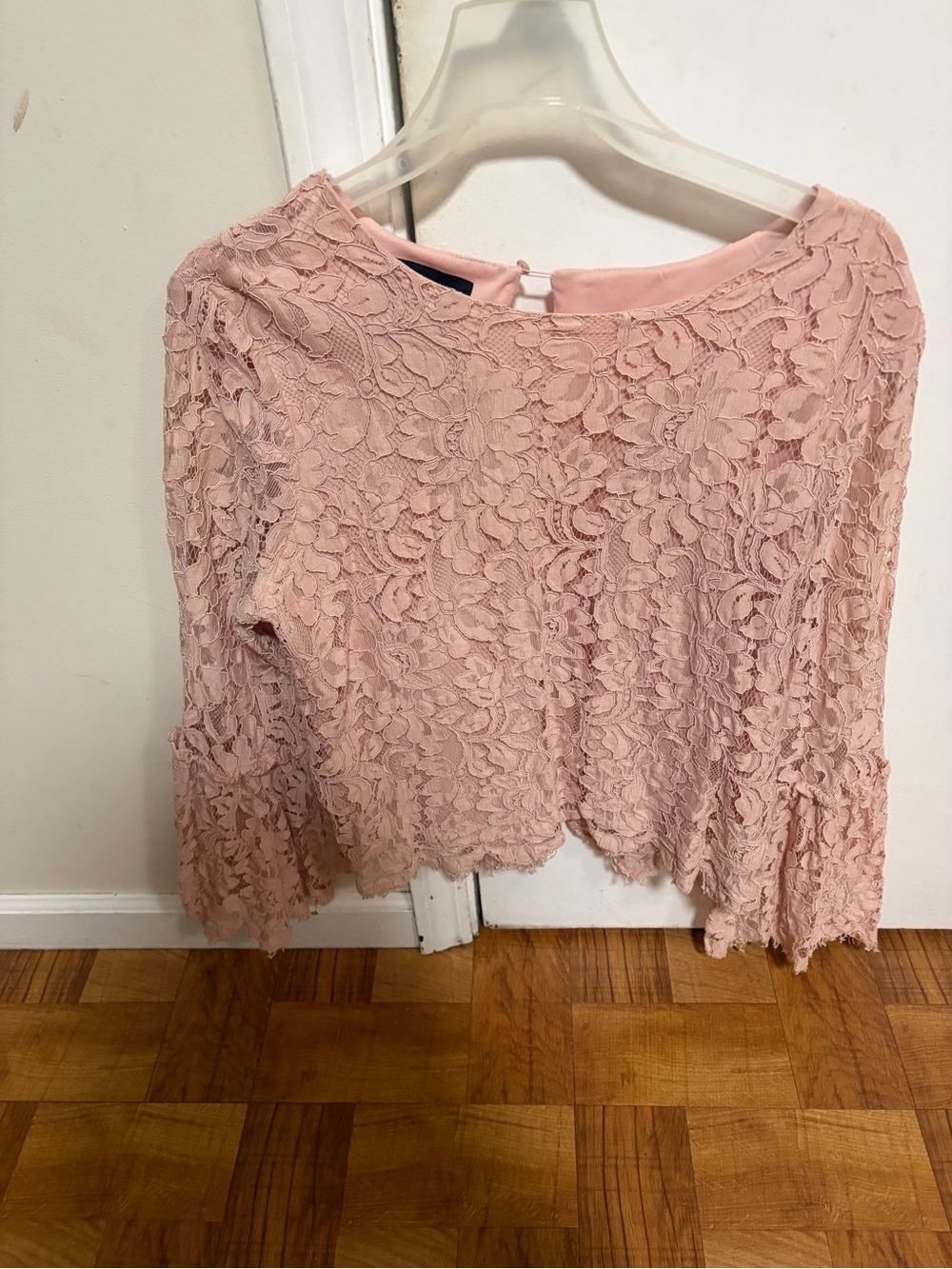 jcpenney Blush Lace Bell-Sleeve Blouse